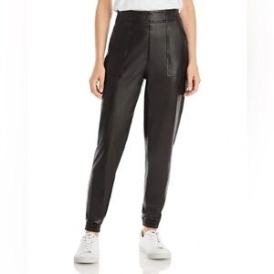 NWOT SPANX Faux Leather Jogger Pants Black Business Casual Women’s Small